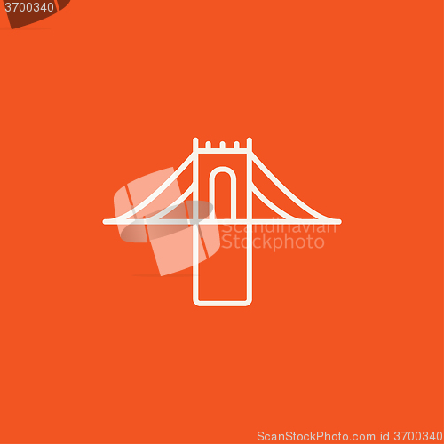 Image of Bridge line icon.