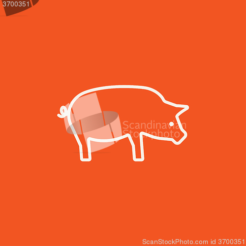 Image of Pig line icon.