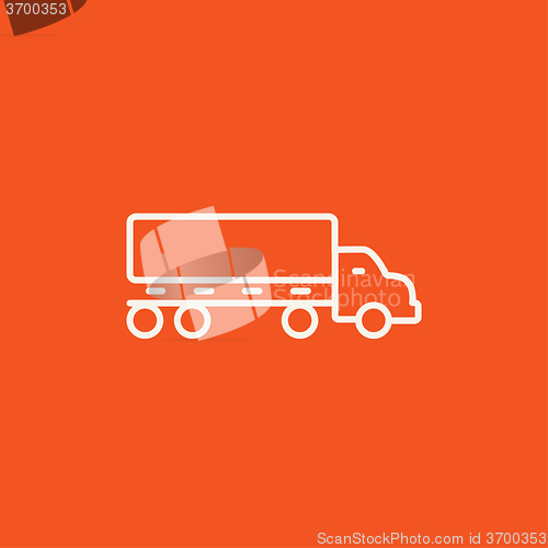 Image of Delivery truck line icon.