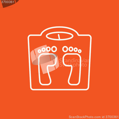 Image of Weighing scale line icon.