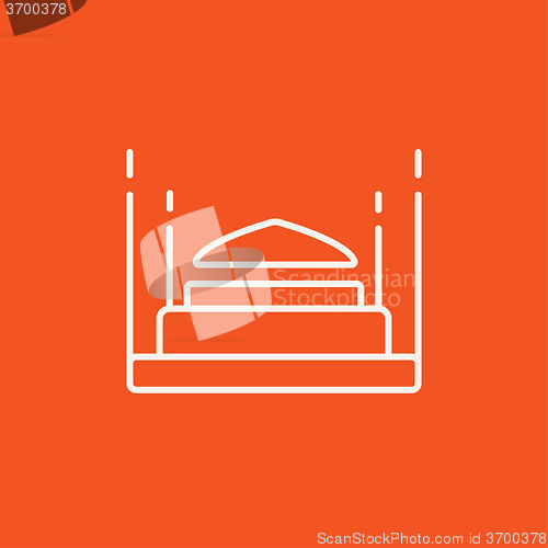 Image of Taj Mahal line icon.