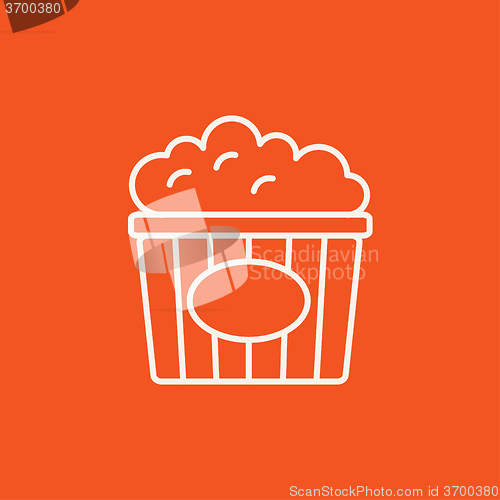 Image of Popcorn line icon.