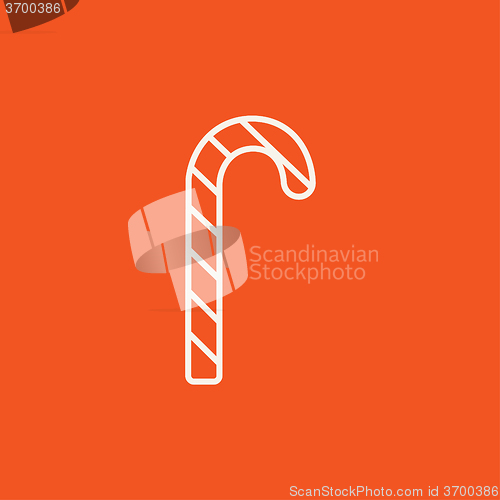 Image of Candy cane line icon.