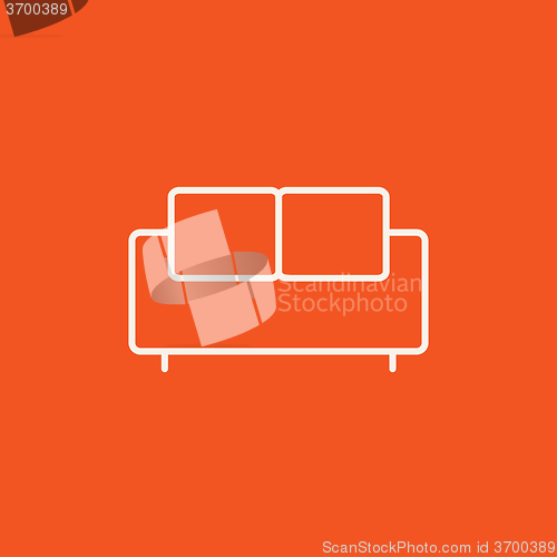 Image of Sofa line icon.