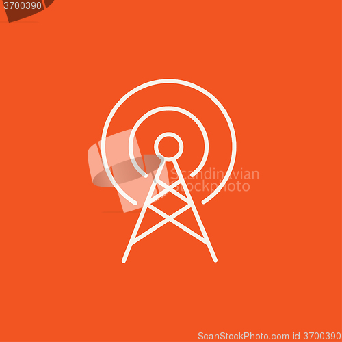 Image of Antenna line icon.
