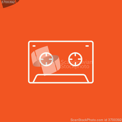 Image of Cassette tape line icon.