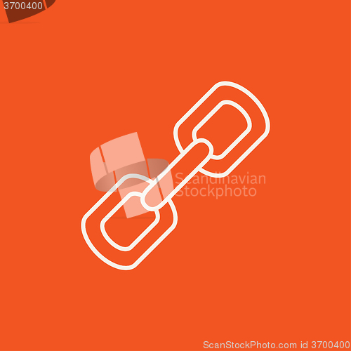 Image of Chain links line icon.