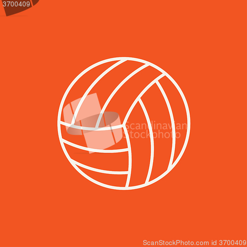 Image of Volleyball ball line icon.