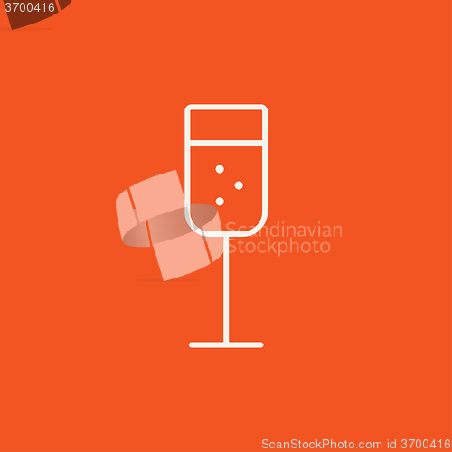 Image of Glass of champagne line icon.