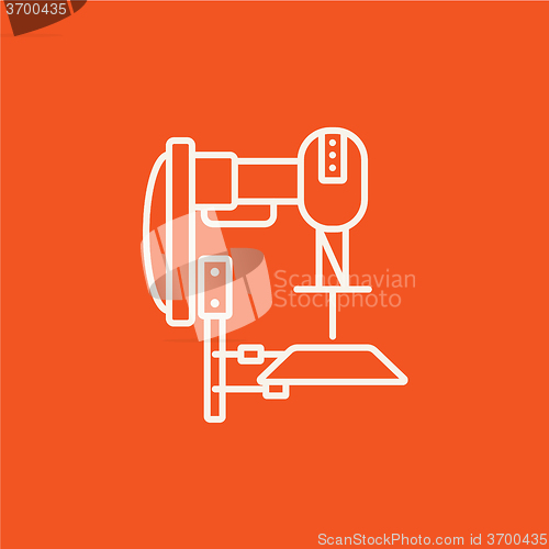 Image of Industrial automated robot line icon.