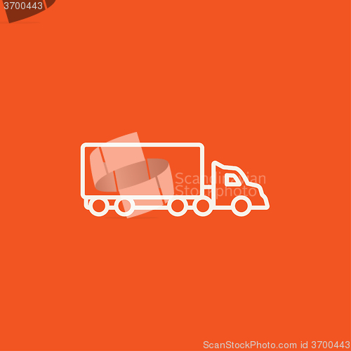 Image of Delivery truck line icon.