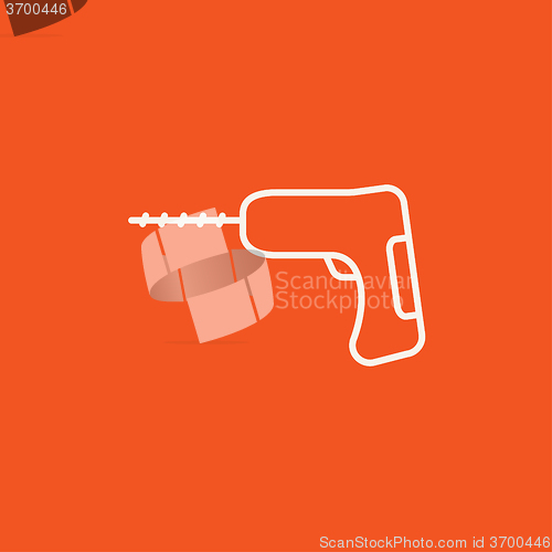 Image of Hammer drill line icon.