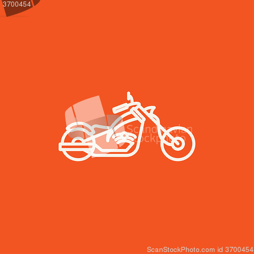 Image of Motorcycle line icon.