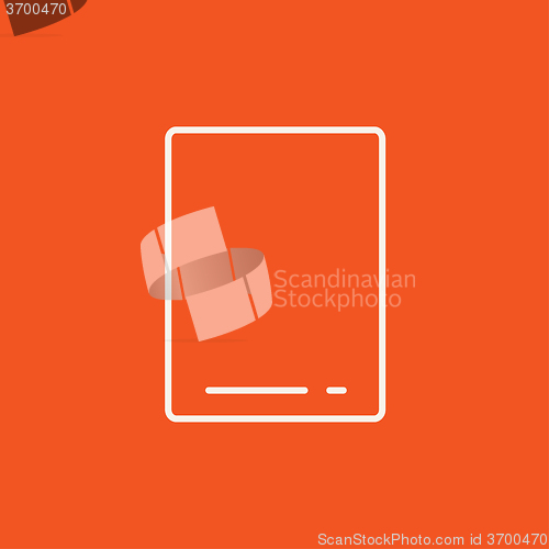 Image of Touch screen tablet line icon.