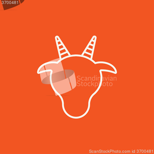 Image of Cow head line icon.