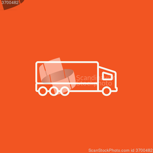 Image of Delivery truck line icon.