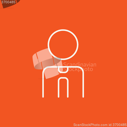 Image of Businessman line icon.