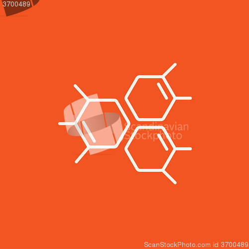 Image of Chemical formula line icon.