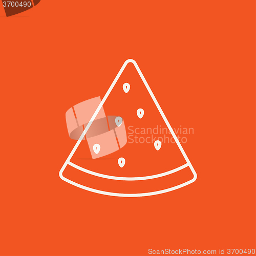 Image of Watermelon line icon.