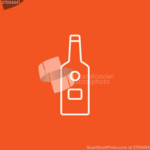 Image of Glass bottle line icon.