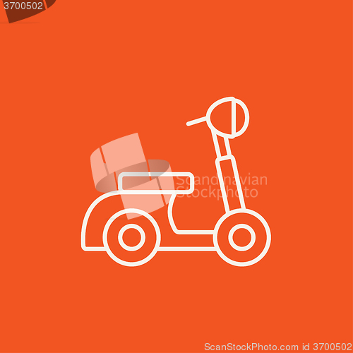 Image of Scooter line icon.