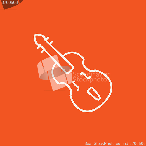 Image of Cello line icon.