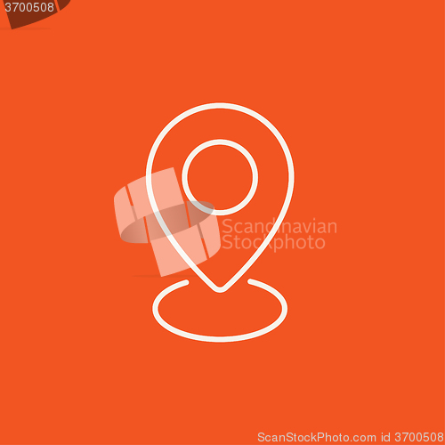 Image of Navigator guide itinerary line icon.