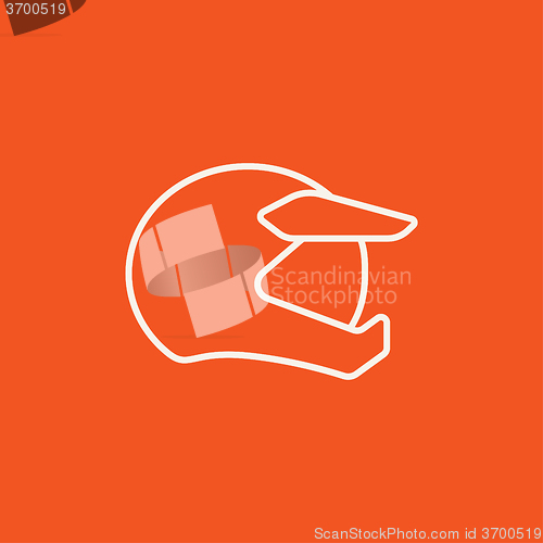 Image of Motorcycle helmet line icon.