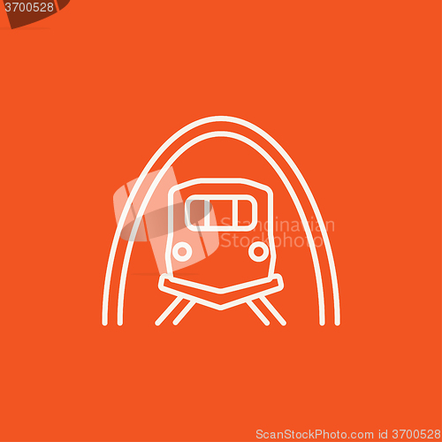 Image of Railway tunnel line icon.