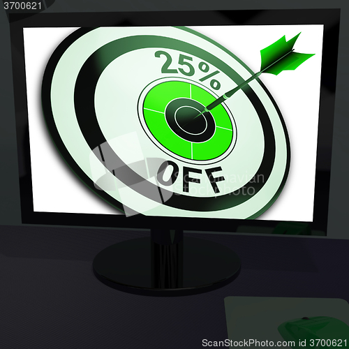 Image of Twenty-Five Percent Off On Monitor Shows Promotions