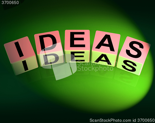Image of Ideas Dice Mean Thoughts Thinking and Perception