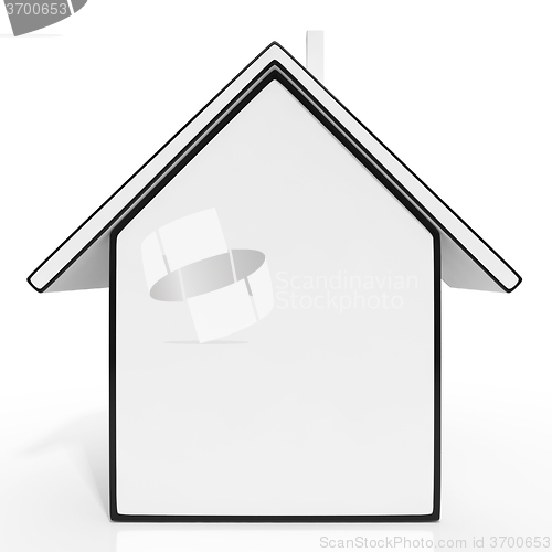 Image of House Icon And Copyspace Showing Home For Sale