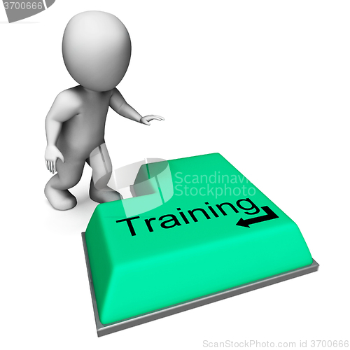 Image of Training Key Shows Induction Education Or Course