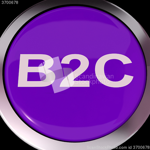 Image of B2c Button Means Business To Consumer Buying Or Selling