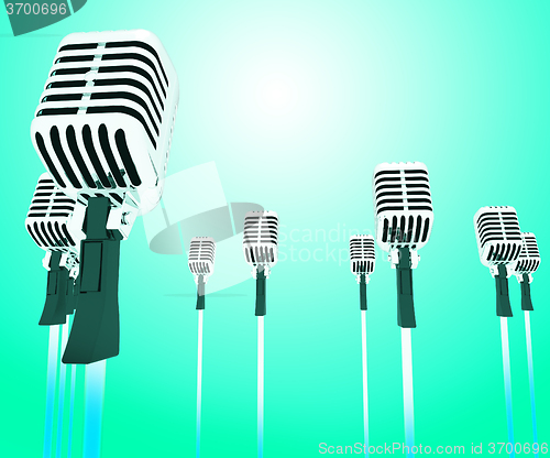 Image of Microphones Micl Shows Music Groups Band Or Singing Hits