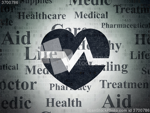 Image of Medicine concept: Heart on Digital Paper background