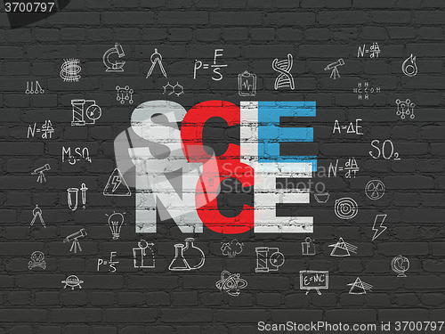 Image of Science concept: Science on wall background