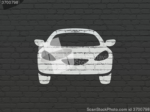 Image of Vacation concept: Car on wall background