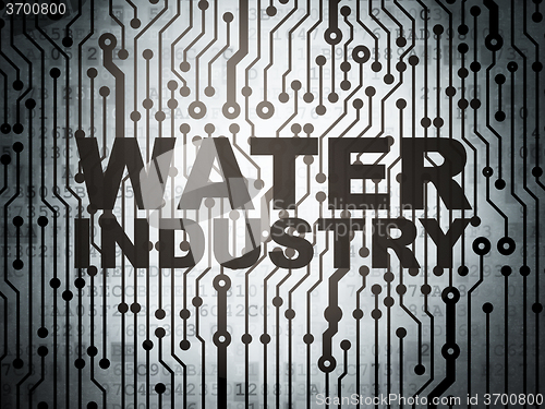 Image of Industry concept: circuit board with Water Industry