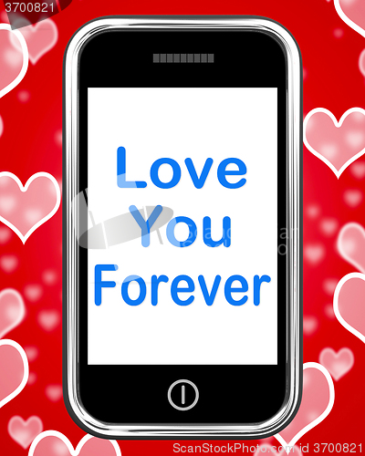 Image of Love You Forever On Phone Means Endless Devotion For Eternity