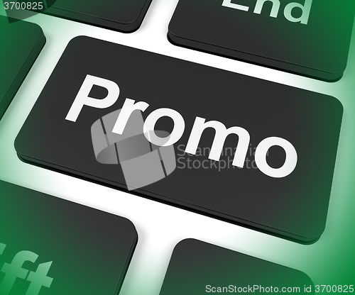 Image of Promo Key Shows Discount Reduction Or Save