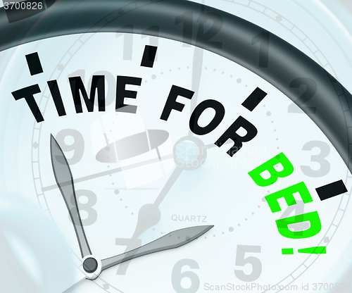 Image of Time for Bed  Shows Insomnia Or Tiredness