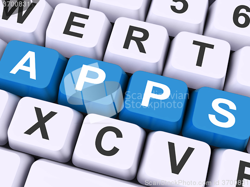 Image of Apps Keys Shows Web Application Or Applications