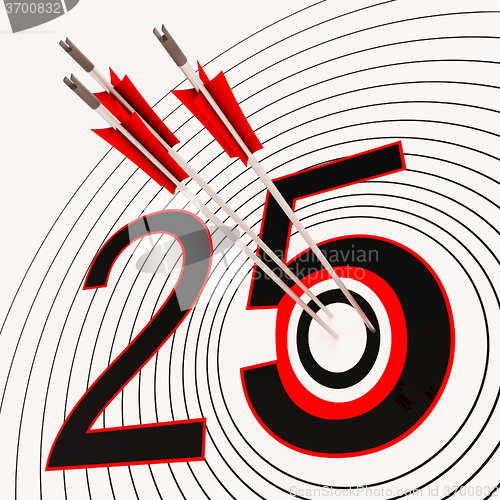 Image of 25 Shows 25th Anniversary Or Twenty fifth Birthday