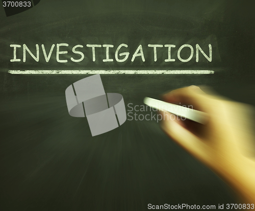 Image of Investigation Chalk Means Inspect Analyse And Find Out