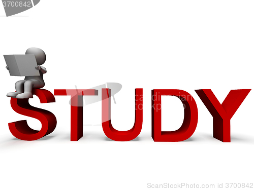 Image of Study Word Shows Education Or Learning
