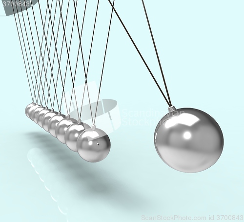 Image of Newton Cradle Showing Energy And Gravity