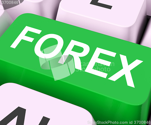 Image of Forex Key Shows Foreign Exchange Or Currency