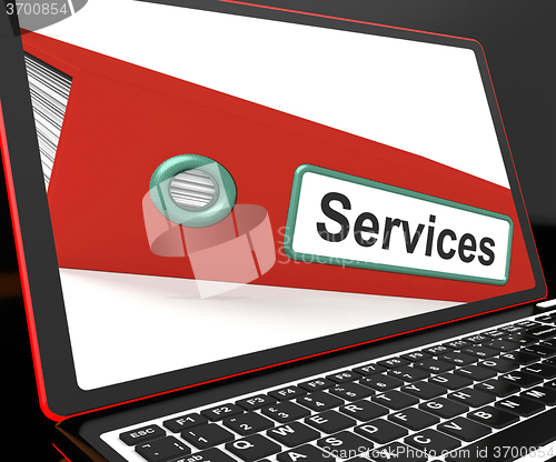 Image of Services File On Laptop Shows Services Records