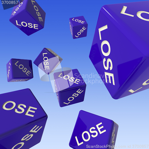 Image of Lose Dice Background Showing Failure 